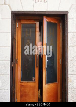 Mr. Arrigo Cipriani at Harry's Bar, Venice, Veneto, Italy, Europe Stock Photo