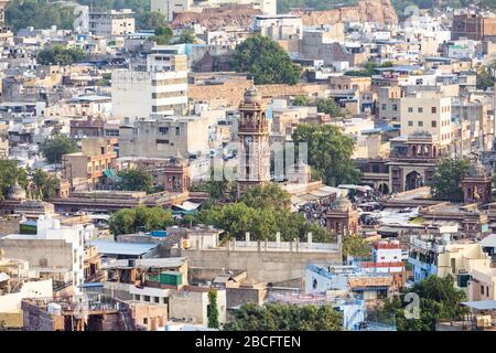 Ghanta Ghar from Sardar market gate, Jodhpur, Rajasthan, India Stock ...