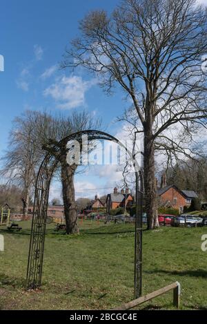 play ground on lockdown forbidden to play on while virus alert Stock Photo