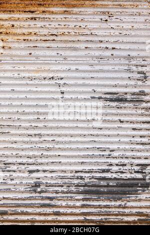Rusting sheets of corrugated iron Stock Photo