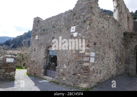 Archaeological site of Mystra Stock Photo