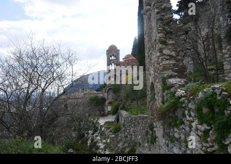 Archaeological site of Mystra Stock Photo