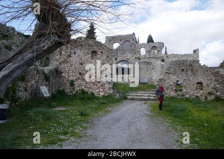 Archaeological site of Mystra Stock Photo