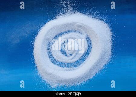 White sand on blue background Stock Photo