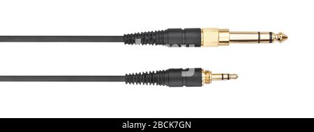 audio jack path isolated on white Stock Photo