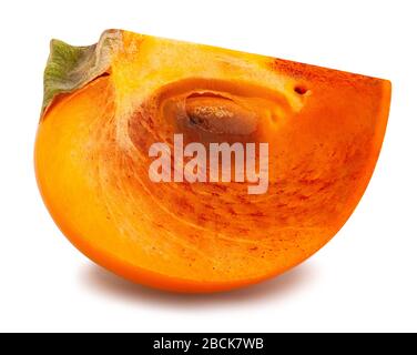 kinglet persimmons path isolated on white Stock Photo