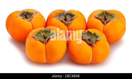 kinglet persimmons path isolated on white Stock Photo