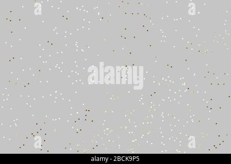 Falling confetti background. Sparkles on pastel grey trendy background. Festive backdrop for your projects. Stock Photo