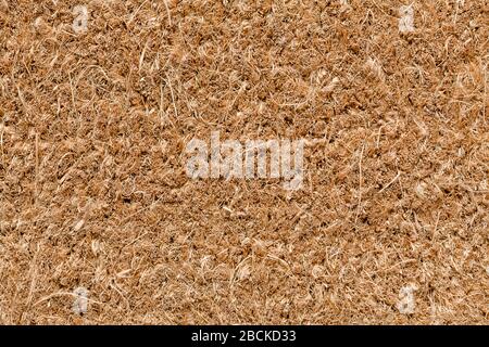 Closeup of brown coir door mat suitable for use as a texture or background Stock Photo