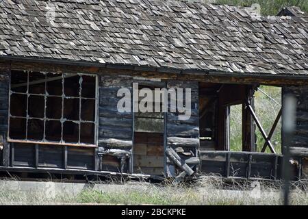 Old Log Home Stock Photo