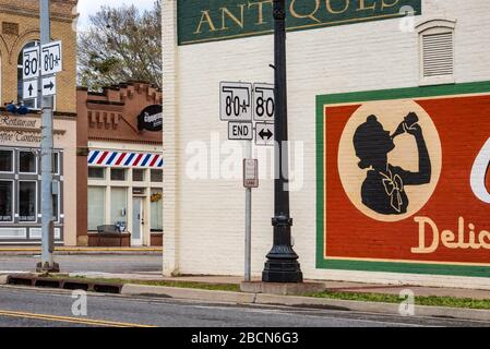 Historic downtown Fort Gibson, Oklahoma, the oldest town in Oklahoma. (USA) Stock Photo