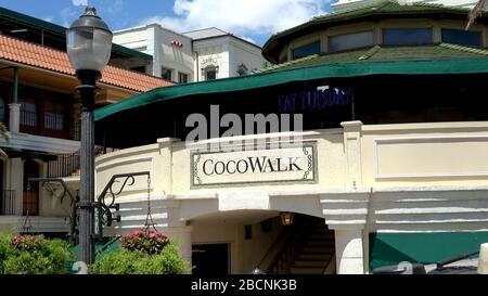 Cocowalk shopping Mall in Coconut Grove Miami Stock Photo