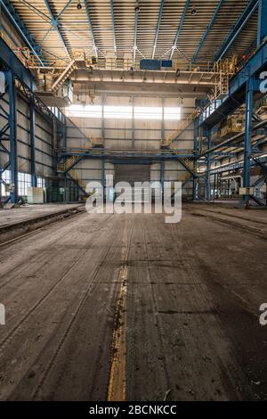 Industrial buildings in abandoned factory Stock Photo