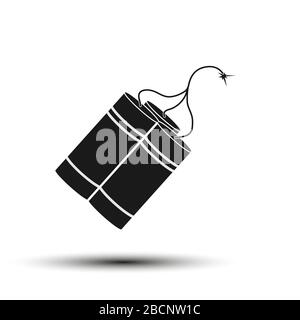 Fireworks icon, thin line, filled silhouette isolated on white background, flat modern design. Stock illustration Stock Vector