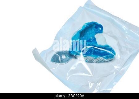 silicon dental mold in vacuum package for sterilization Stock Photo