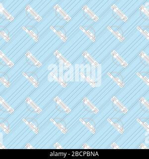 Face mask seamless pattern illustration Stock Vector