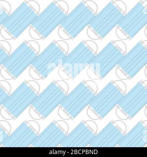 Face mask seamless pattern illustration Stock Vector