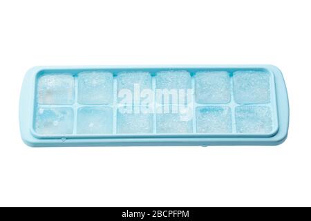 Form for making ice cubes. The concept of cold drinks. File contains clipping path. Stock Photo
