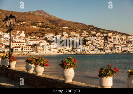 Greece, Cyclades archipelago, Andros island: Batsi Stock Photo