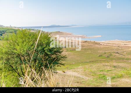 Mangla Dam View from Mirpur Bypass Road, Mirpur,  Azad Kashmir, Pakstan Stock Photo