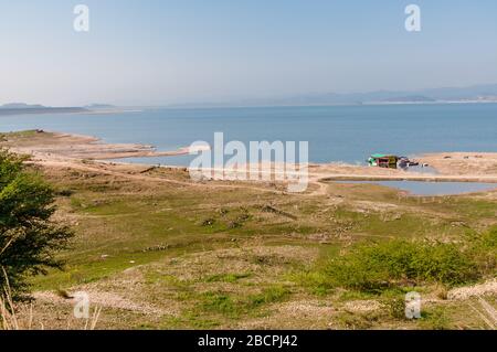 Mangla Dam View from Mirpur Bypass Road, Mirpur,  Azad Kashmir, Pakstan Stock Photo