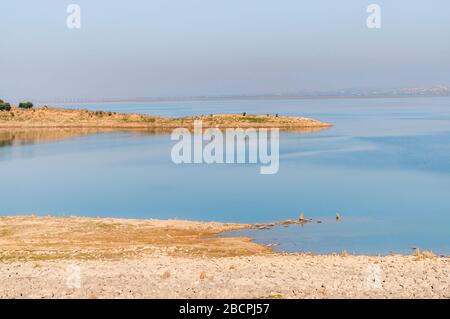 Panoramic of Mangla Dam View from Mirpur Kotli Road, Mirpur,  Azad Kashmir, Pakstan Stock Photo