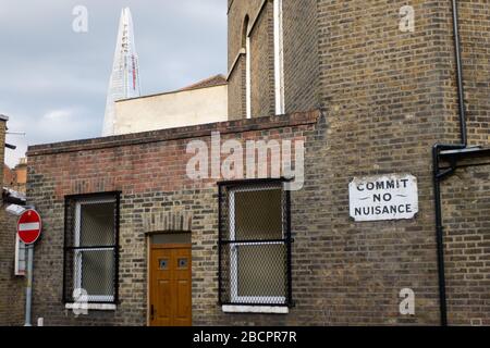 'Commit no nuisance' sign Stock Photo