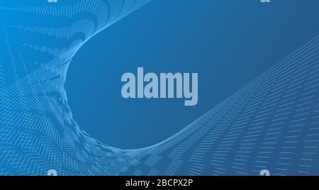 Blue abstract background. Cover, brochure, booklet template. Business presentation dotted lines backdrop. Stock Vector
