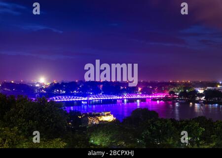 Truong Tien bridge in Hue, Vietnam Stock Photo