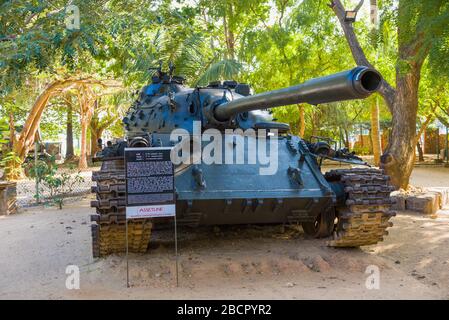 TRINCOMALEE, SRI LANKA - FEBRUARY 10, 2020: The soviet T-55 medium tank on the Orr Hill military Museum Stock Photo