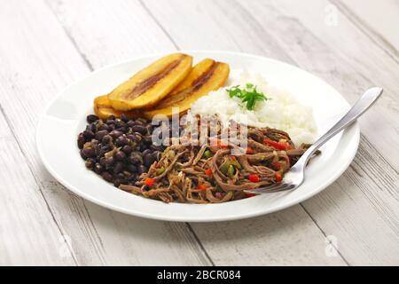 traditional venezuelan dish called Pabellon Criollo Stock Photo