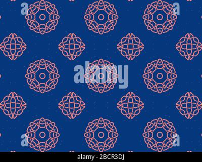 Abstract seamless Pattern with geometric and floral shape for wallpaper, background, ornament, greeting card and fabric Stock Photo