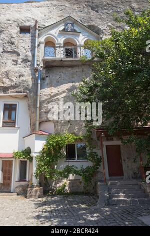 Cave Church of St. Clement in St. Kliment Monastery, Inkerman, Sevastopol, Crimea, Russia Stock Photo