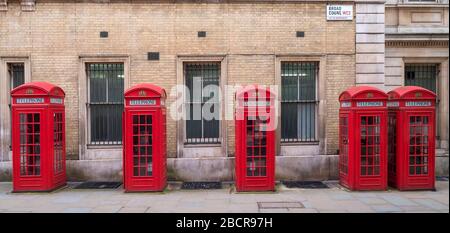Coronavirus infected telephone Box Conceptual Image, Covent Garden, London, England, UK Stock Photo