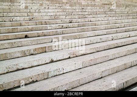 White marble stairs leading to the entrance of a vintage building Stock Photo