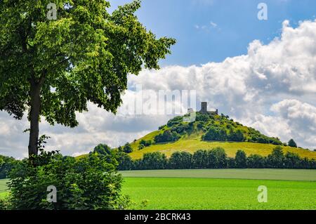 ruins of ancient robber knight castle desenberg at warburg, germany Stock Photo