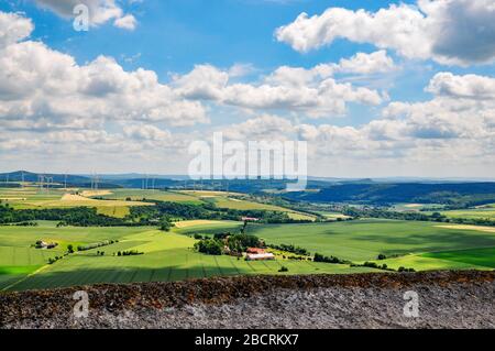 ruins of ancient robber knight castle desenberg at warburg, germany Stock Photo