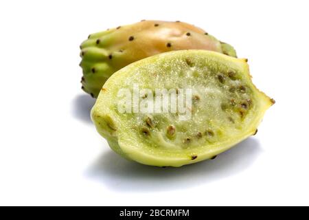Prickly pears isolated on white background Stock Photo