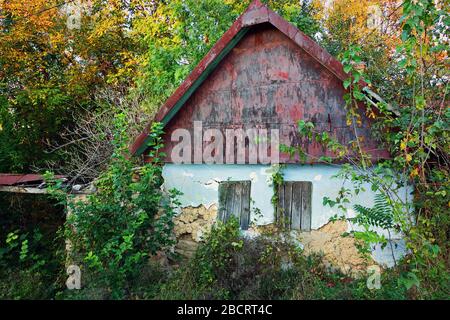 abandoned house in rural area, Caransebes, Romania Stock Photo