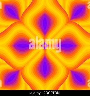 Optical illusion lines background. Abstract 3d purple and yellow illusions. EPS 10 Vector illustration Stock Vector