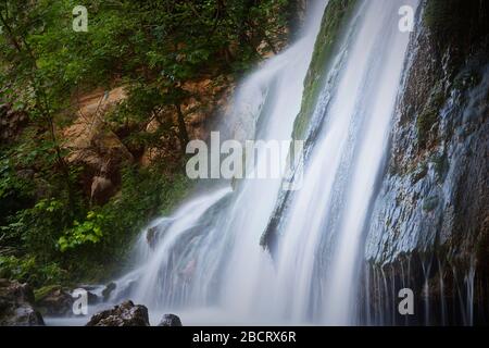 detail of Vadu Crisului waterfall, Apuseni mountains, Romania Stock Photo