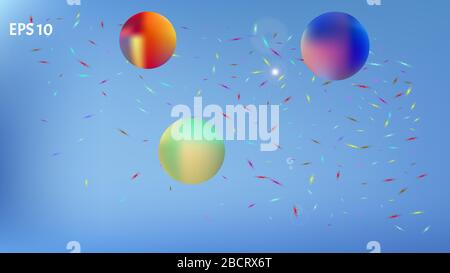 Background texture, graphic. Elementary colorific illustration theme. Fresh space fantasy. Cyan colored. A space themed background illustration. Color Stock Vector