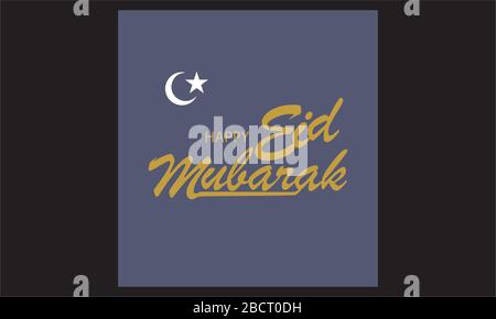 Eid Greeting poster card banner with color and design Stock Vector