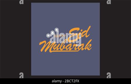Eid Greeting poster card banner with color and design Stock Vector