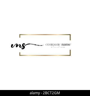 MS Initial Letter handwriting logo hand drawn template vector, logo for beauty, cosmetics, wedding, fashion and business Stock Vector