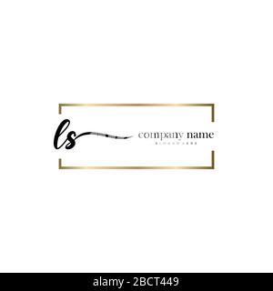 LS Initial Letter handwriting logo hand drawn template vector, logo for beauty, cosmetics, wedding, fashion and business Stock Vector