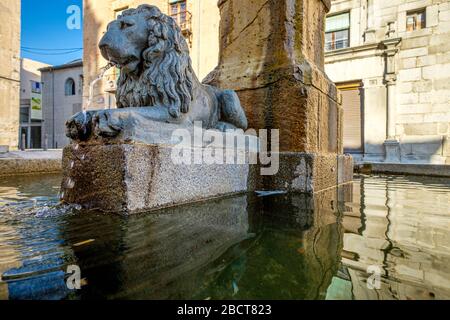 Medina del campo square, Segovia city, Castile-la mancha, Spain Stock Photo