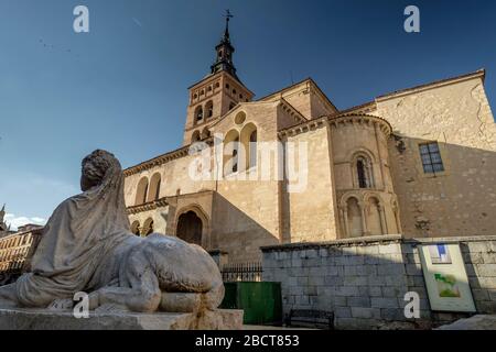 Medina del camo square, Segovia city, Castile-la mancha, Spain Stock Photo