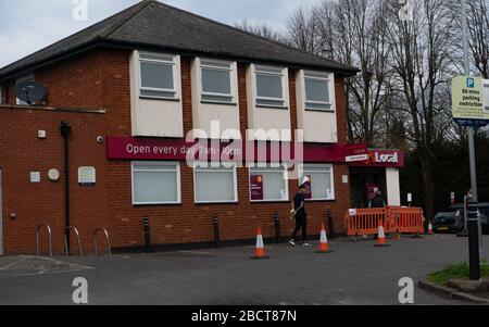 Sainsbury Local Shop during Coronavirus, Covid 19, Pandemic, April 2020 Stock Photo