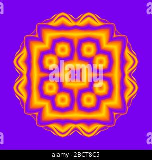 Optical illusion lines background. Abstract 3d purple and yellow illusions. EPS 10 Vector illustration Stock Vector